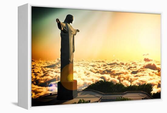 Famous Statue Of The Christ The Reedemer, In Rio De Janeiro, Brazil-Satori1312-Framed Stretched Canvas