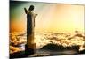 Famous Statue Of The Christ The Reedemer, In Rio De Janeiro, Brazil-Satori1312-Mounted Art Print