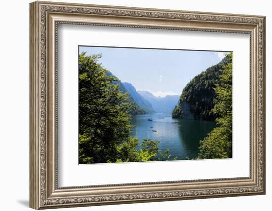 Famous view into the painter's angle, the Königssee, summer-UtArt-Framed Photographic Print