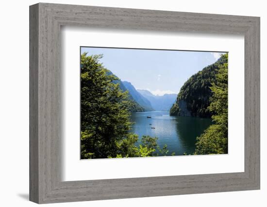 Famous view into the painter's angle, the Königssee, summer-UtArt-Framed Photographic Print