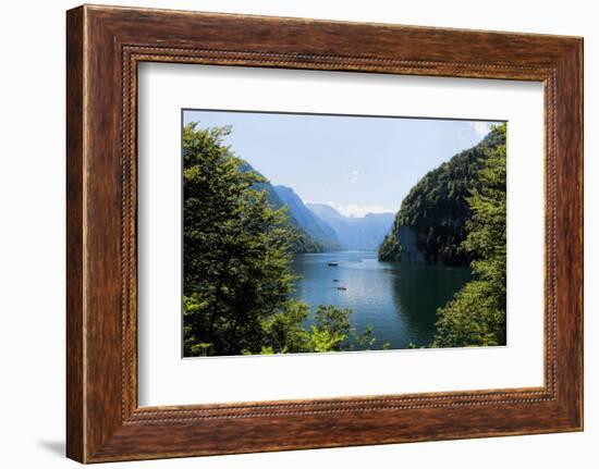 Famous view into the painter's angle, the Königssee, summer-UtArt-Framed Photographic Print