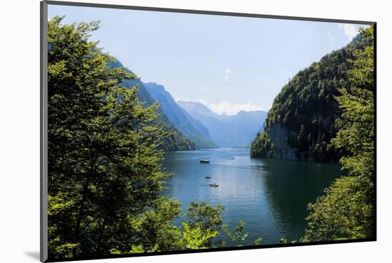 Famous view into the painter's angle, the Königssee, summer-UtArt-Mounted Photographic Print