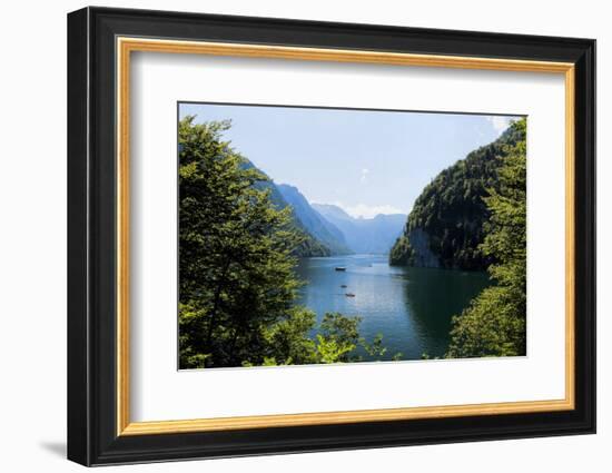 Famous view into the painter's angle, the Königssee, summer-UtArt-Framed Photographic Print