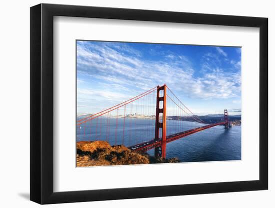 Famous View of Golden Gate Bridge-prochasson-Framed Photographic Print