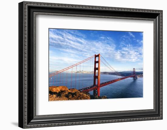 Famous View of Golden Gate Bridge-prochasson-Framed Photographic Print