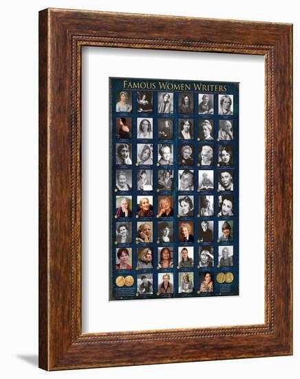 Famous Women Writers-null-Framed Premium Giclee Print