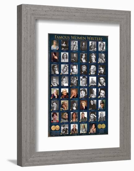 Famous Women Writers-null-Framed Premium Giclee Print