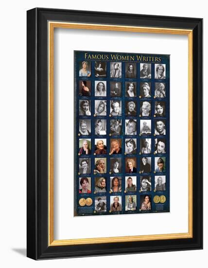 Famous Women Writers-null-Framed Premium Giclee Print