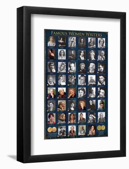 Famous Women Writers-null-Framed Premium Giclee Print