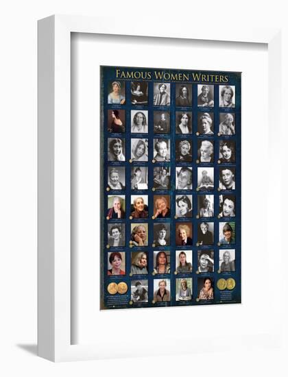 Famous Women Writers-null-Framed Premium Giclee Print