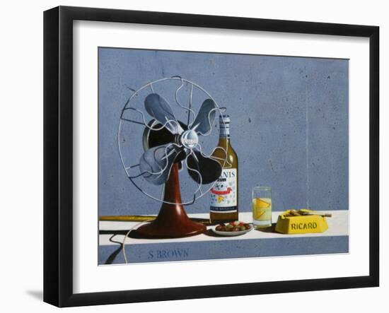 Fan and Pastis, 2006-Stewart Brown-Framed Giclee Print