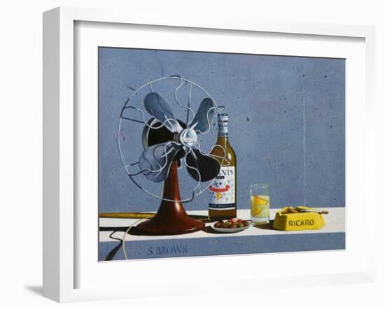 Fan and Pastis, 2006-Stewart Brown-Framed Giclee Print