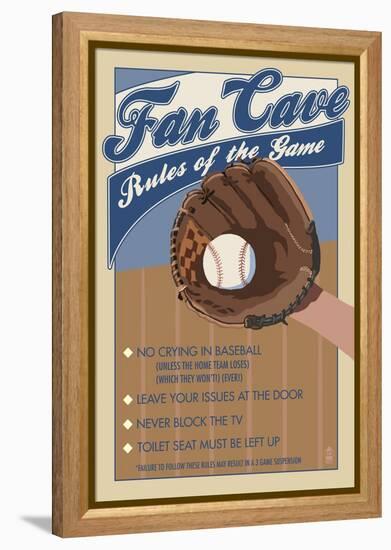 Fan Cave-Lantern Press-Framed Stretched Canvas