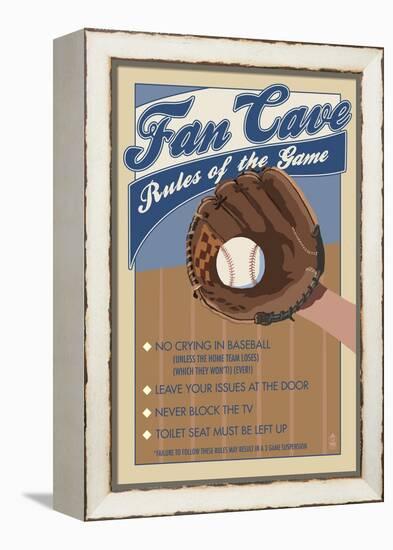 Fan Cave-Lantern Press-Framed Stretched Canvas