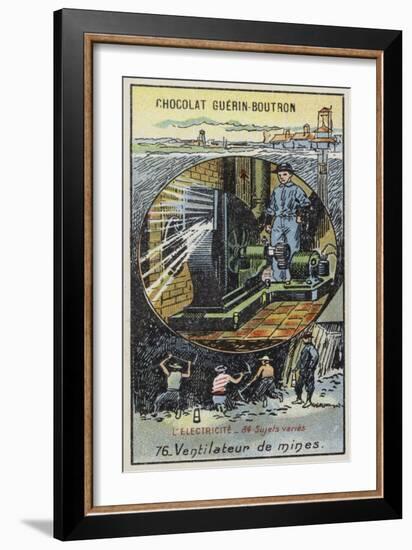 Fan for Ventilating Mines-null-Framed Giclee Print