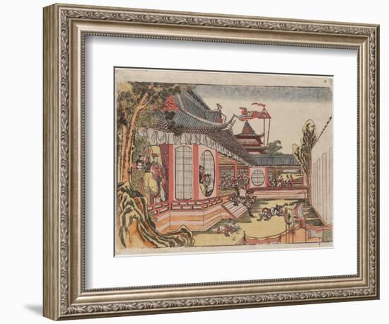 Fan Kuai and the Banquet at Hongmen (Hankai Komon No Kai No Z)-Katsushika Hokusai-Framed Giclee Print