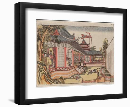 Fan Kuai and the Banquet at Hongmen (Hankai Komon No Kai No Z)-Katsushika Hokusai-Framed Giclee Print
