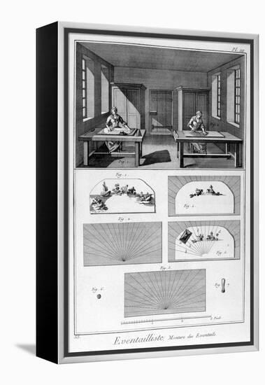 Fan Making, 1751-1777-Denis Diderot-Framed Premier Image Canvas