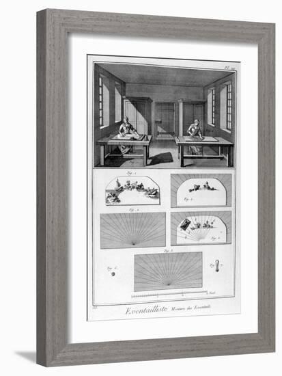 Fan Making, 1751-1777-Denis Diderot-Framed Giclee Print