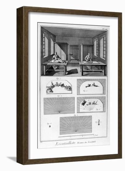 Fan Making, 1751-1777-Denis Diderot-Framed Giclee Print