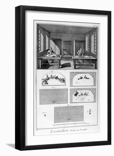 Fan Making, 1751-1777-Denis Diderot-Framed Giclee Print