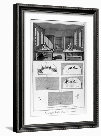 Fan Making, 1751-1777-Denis Diderot-Framed Giclee Print