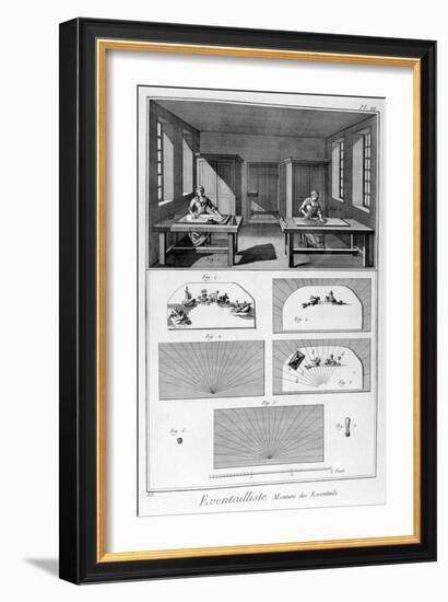 Fan Making, 1751-1777-Denis Diderot-Framed Giclee Print