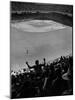 Fan Rooting for His Team in a Packed Stadium During Brooklyn Dodger Game at Ebbets-Sam Shere-Mounted Photographic Print