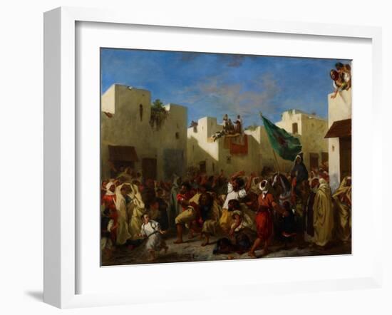 Fanatics of Tangier, C.1837-38-Eugene Delacroix-Framed Giclee Print