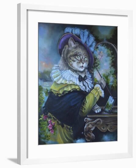 Fancy a Cat Painting-Sue Clyne-Framed Giclee Print