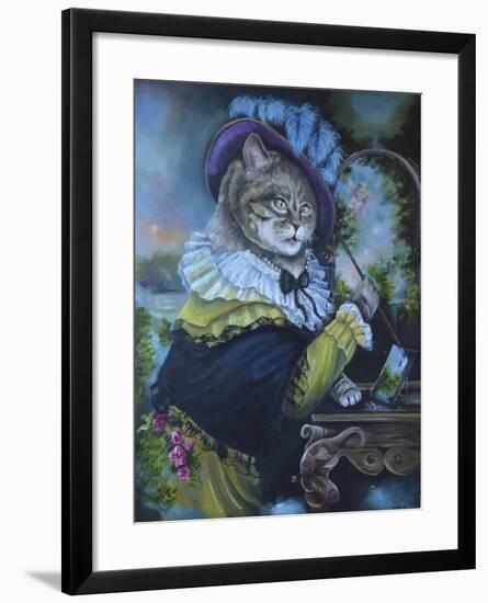 Fancy a Cat Painting-Sue Clyne-Framed Giclee Print