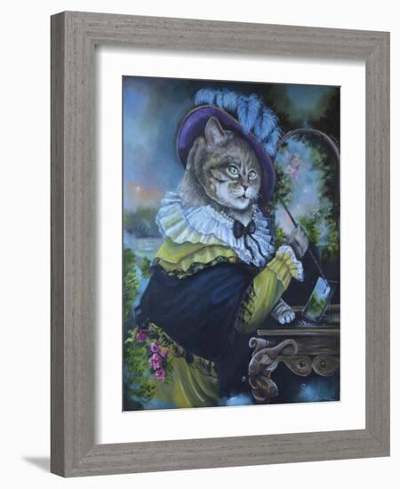 Fancy a Cat Painting-Sue Clyne-Framed Giclee Print