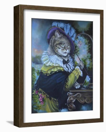 Fancy a Cat Painting-Sue Clyne-Framed Giclee Print