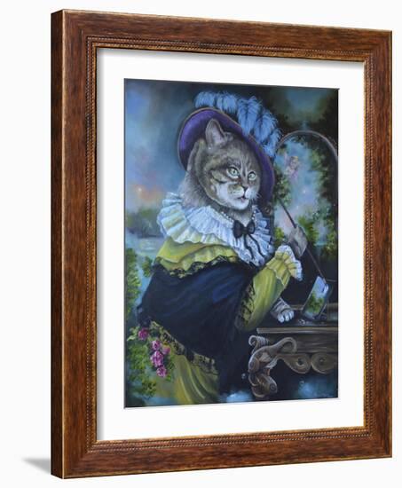 Fancy a Cat Painting-Sue Clyne-Framed Giclee Print