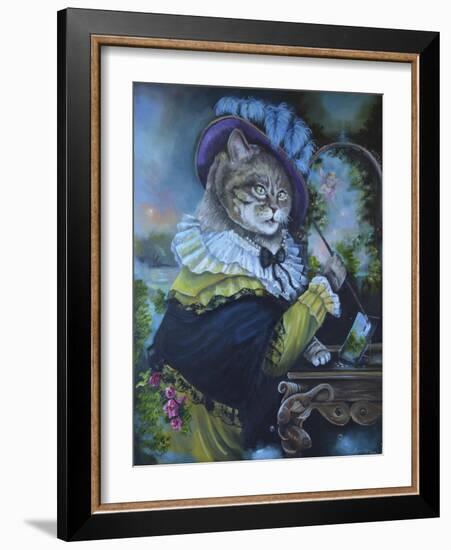 Fancy a Cat Painting-Sue Clyne-Framed Giclee Print