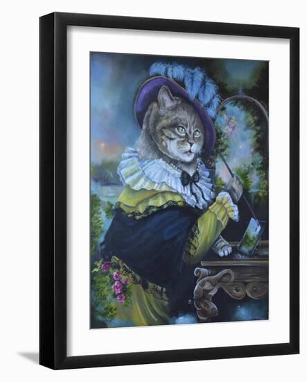 Fancy a Cat Painting-Sue Clyne-Framed Giclee Print