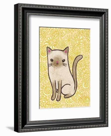 Fancy Cat-My Zoetrope-Framed Art Print