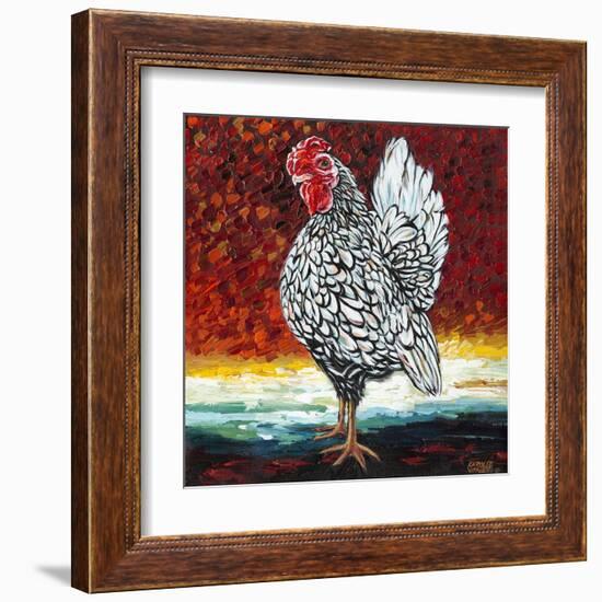 Fancy Chicken II-Carolee Vitaletti-Framed Art Print