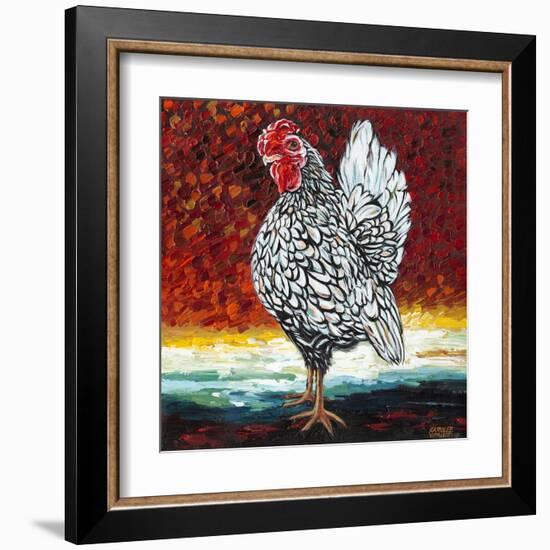 Fancy Chicken II-Carolee Vitaletti-Framed Art Print