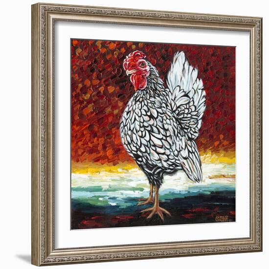 Fancy Chicken II-Carolee Vitaletti-Framed Art Print