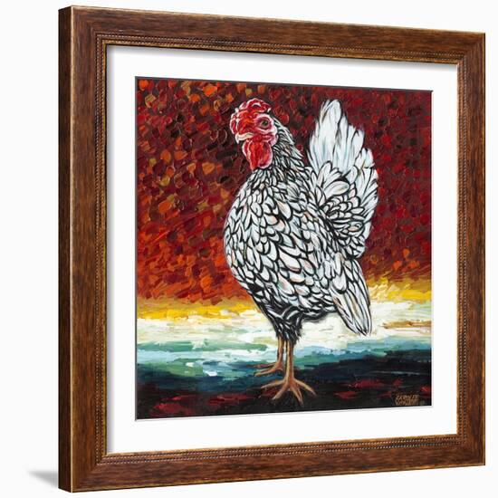 Fancy Chicken II-Carolee Vitaletti-Framed Art Print