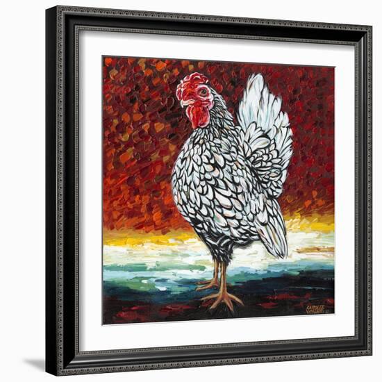 Fancy Chicken II-Carolee Vitaletti-Framed Art Print