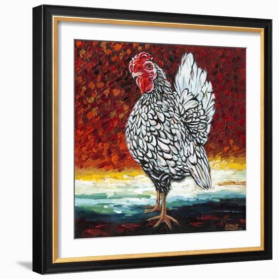 Fancy Chicken II-Carolee Vitaletti-Framed Art Print