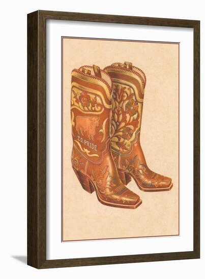 Fancy Cowboy Boots-Found Image Press-Framed Giclee Print