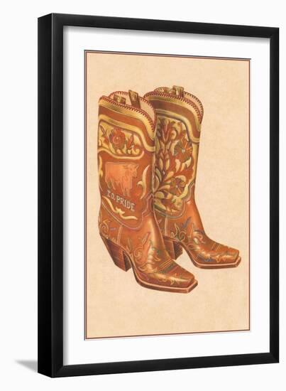 Fancy Cowboy Boots-Found Image Press-Framed Giclee Print