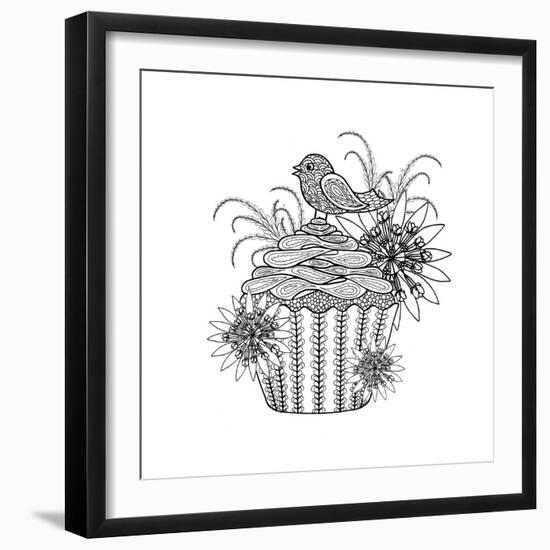 Fancy Cupcake-The Tangled Peacock-Framed Giclee Print