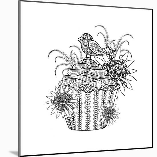 Fancy Cupcake-The Tangled Peacock-Mounted Giclee Print