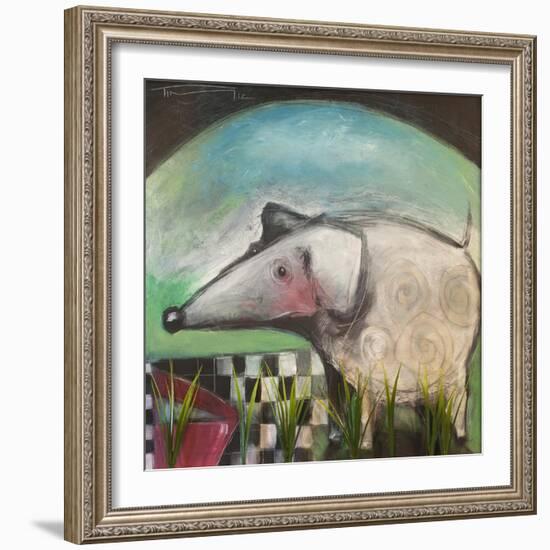 Fancy Dog at Picnic-Tim Nyberg-Framed Giclee Print