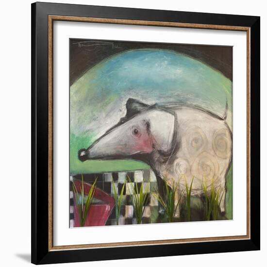 Fancy Dog at Picnic-Tim Nyberg-Framed Giclee Print