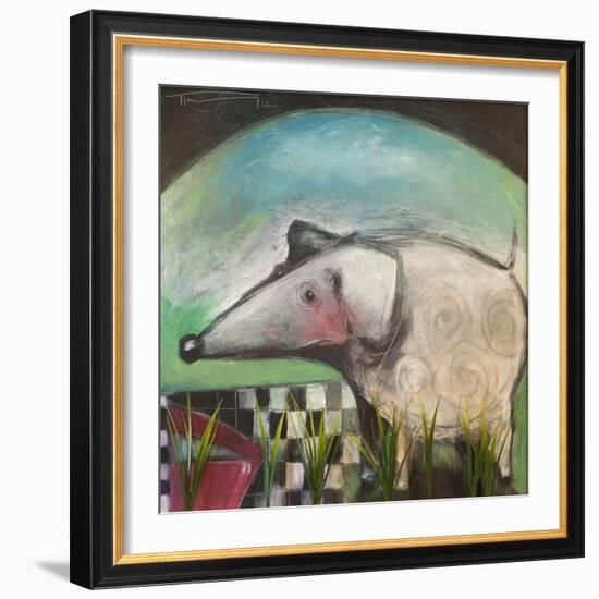 Fancy Dog at Picnic-Tim Nyberg-Framed Giclee Print